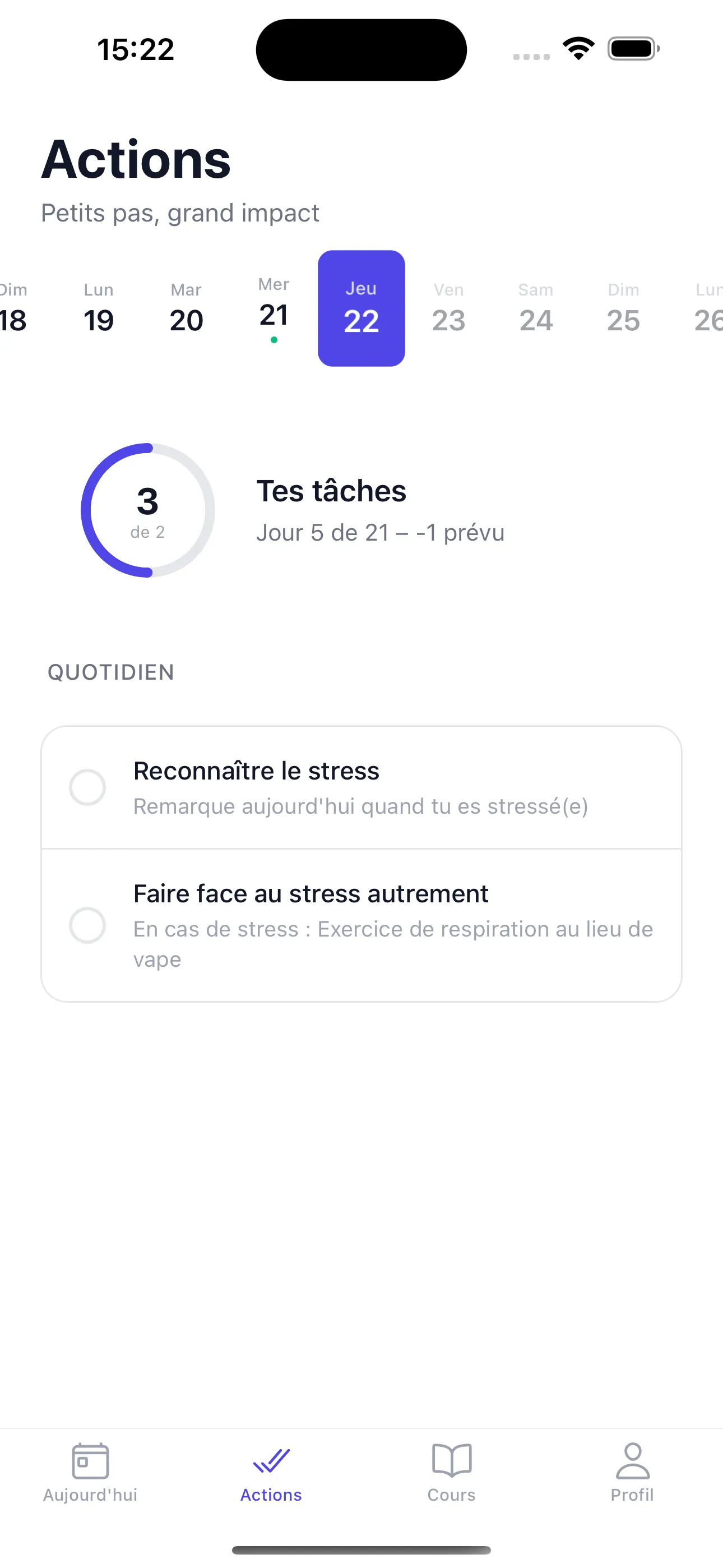 Arreter de Vapoter App